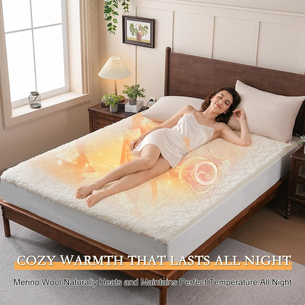 Queen Plush Merino Wool Mattress Pad