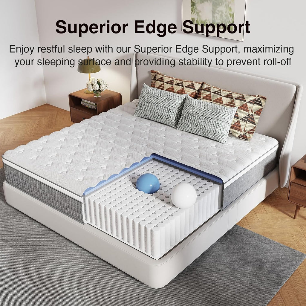 12" King Hybrid Gel Memory Foam Mattress