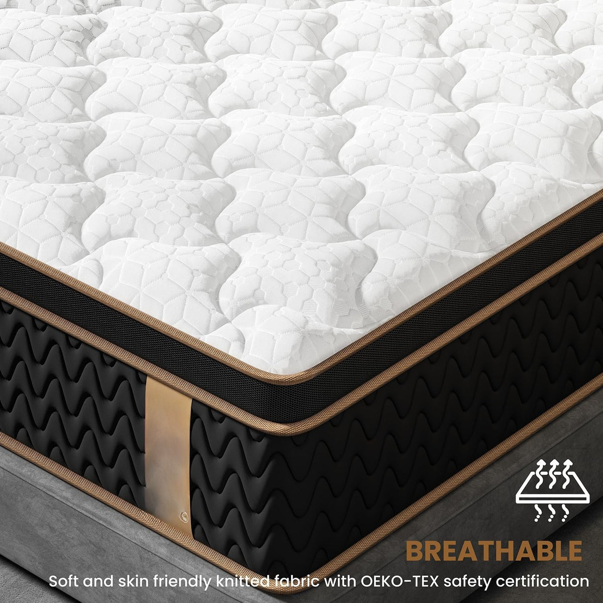 Queen 12" Cooling 7‑Zone Hybrid Pocket Spring Mattress