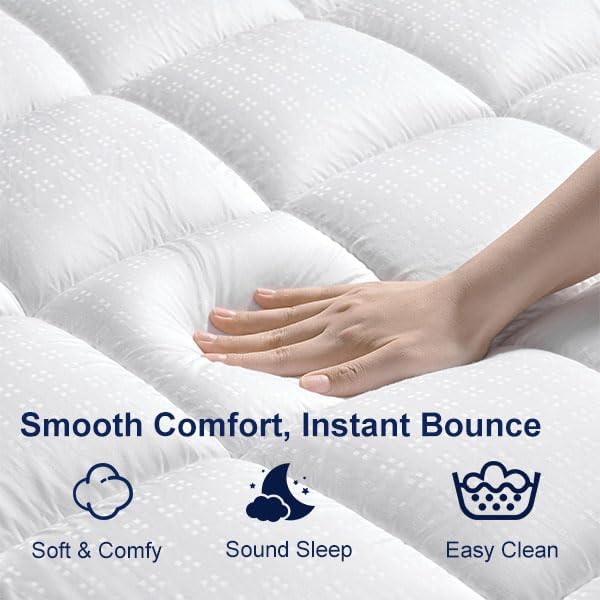 King 400TC Cotton Pillow Top Mattress Pad