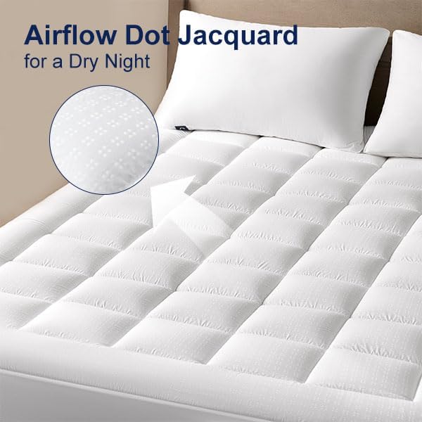 King 400TC Cotton Pillow Top Mattress Pad