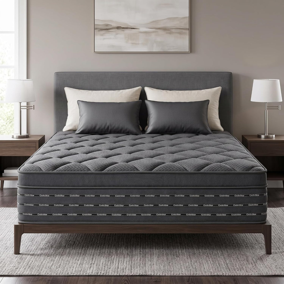 14 Inch King Size Medium Firm Hybrid Boxed Mattress