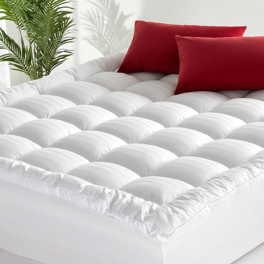 King Quilted Cotton Top Mattress Topper