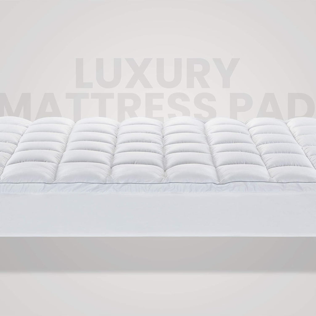 Twin White Cooling Cotton Mattress Topper
