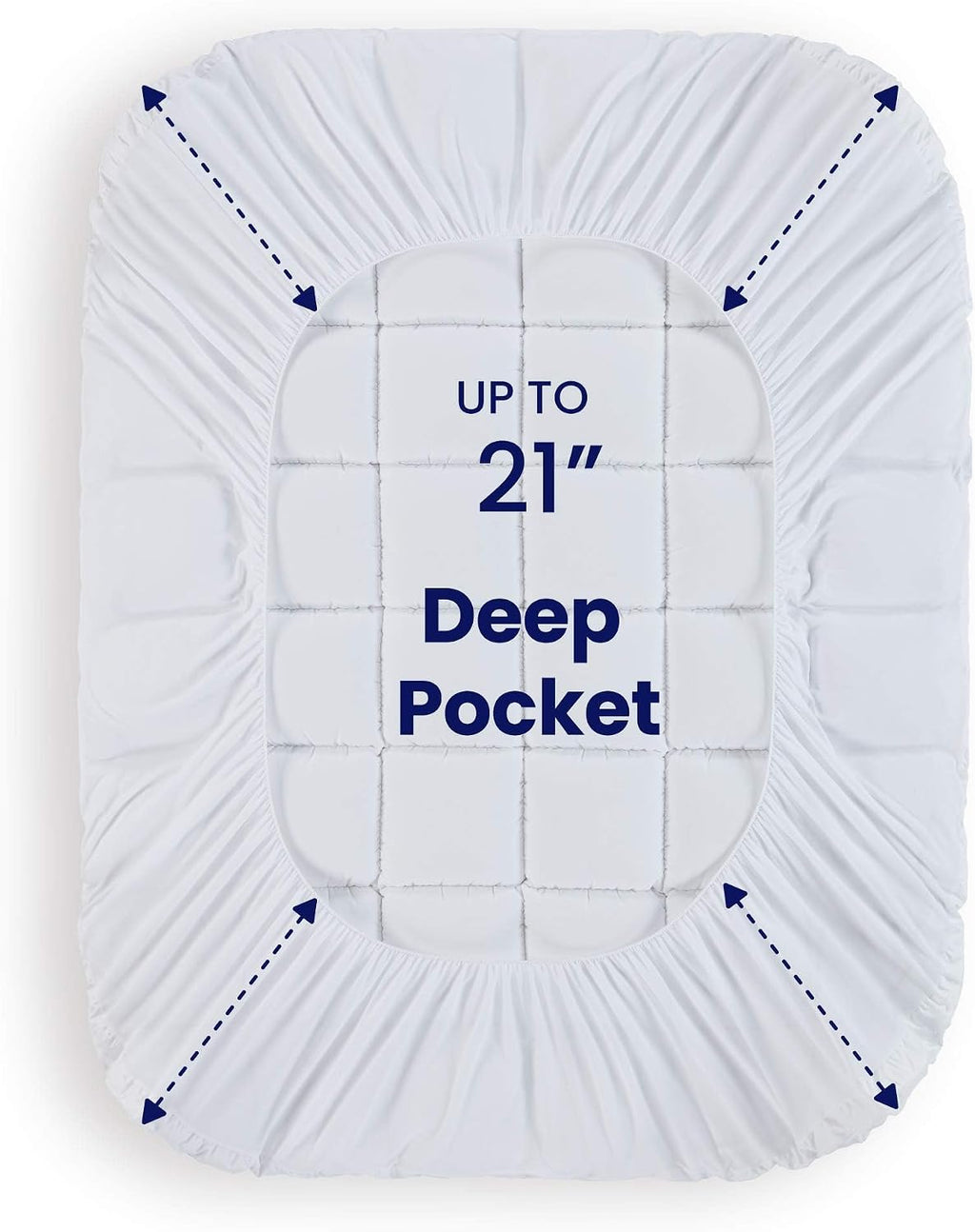 Twin White Cooling Cotton Mattress Topper