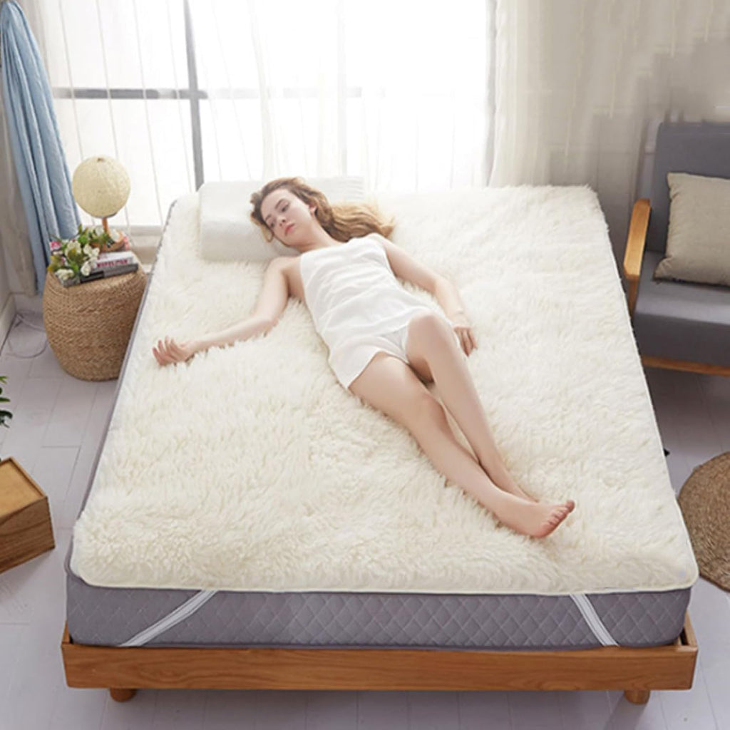 Queen 100% Australian Wool Foldable Topper