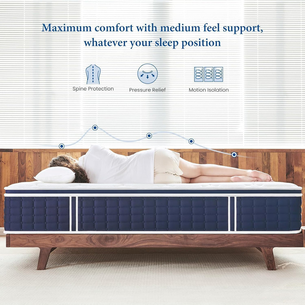 12" Queen Medium Firm Hybrid Mattress
