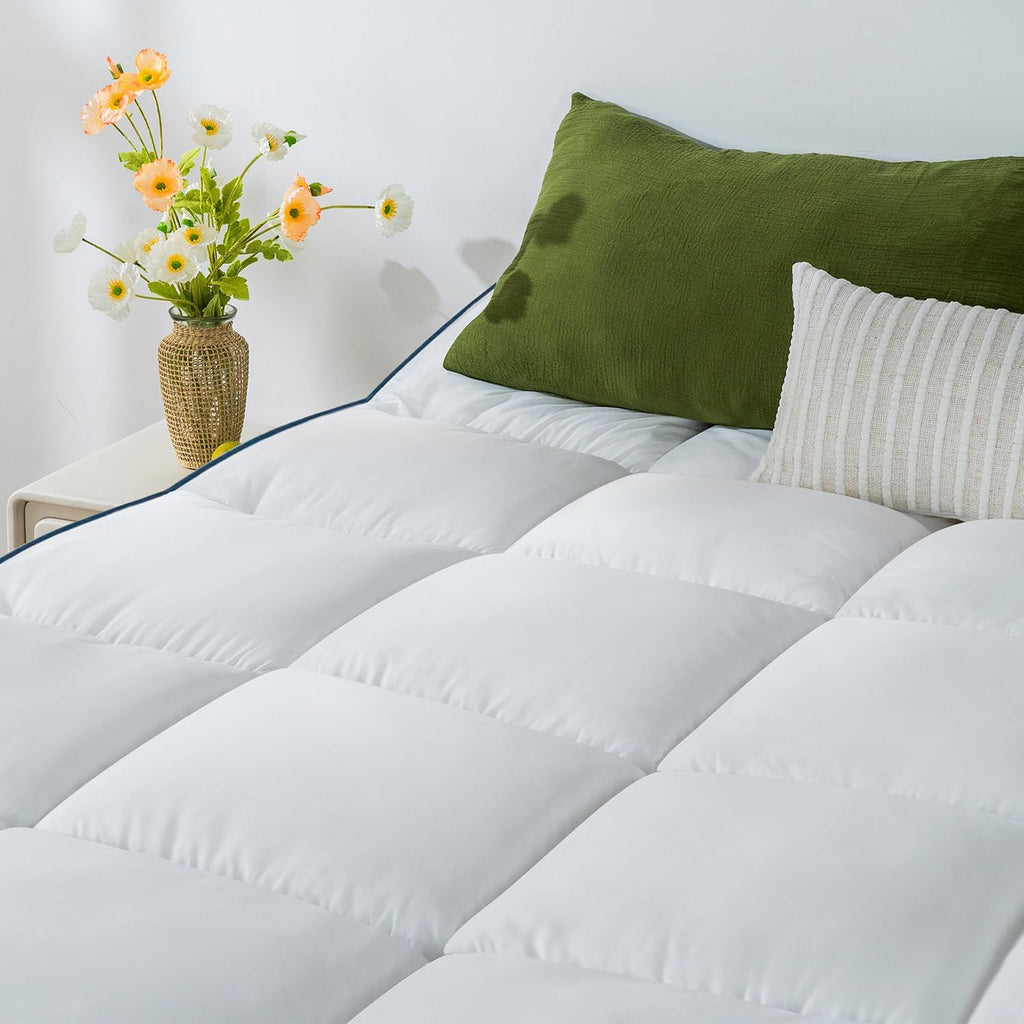 Queen 3‑Inch Plush Quilted Mattress Topper