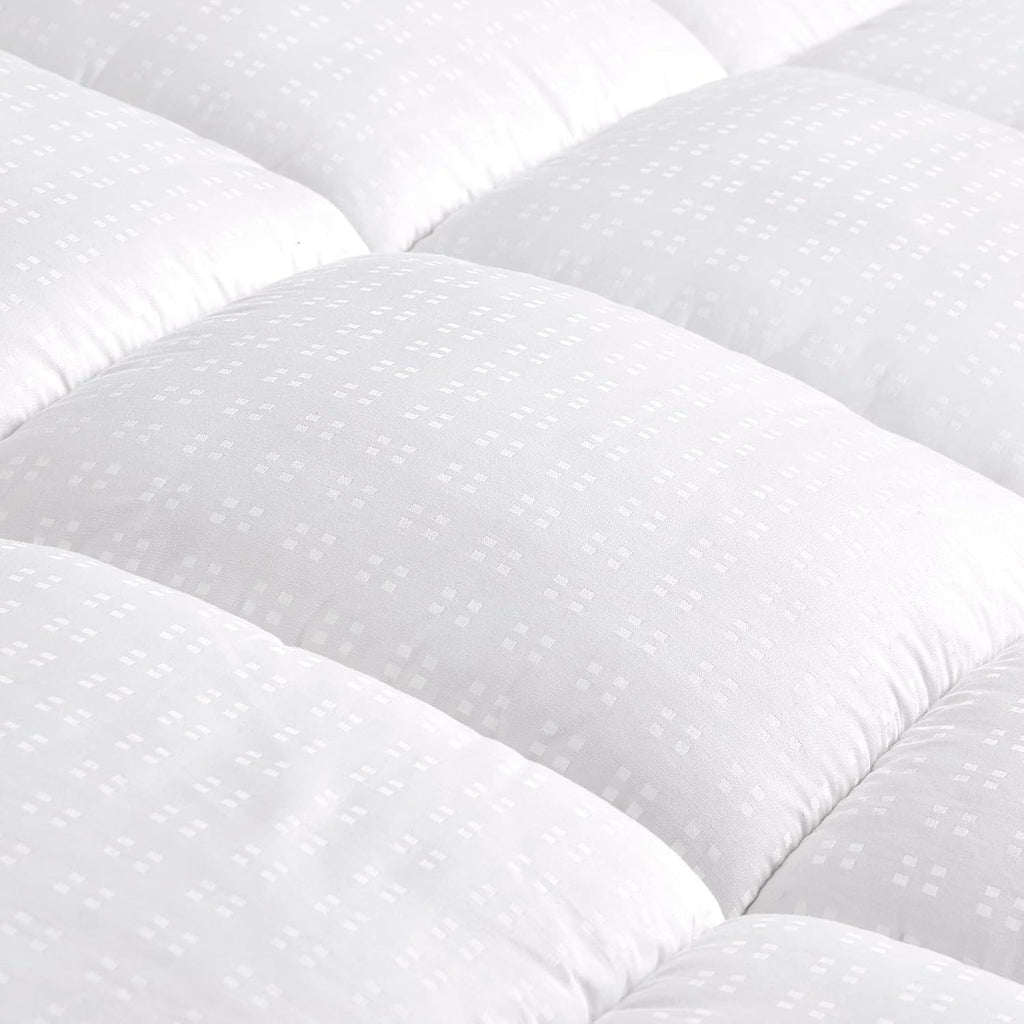 Twin White Cooling Cotton Mattress Topper