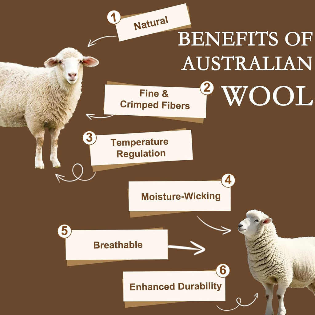Twin Off‑White Australian Wool Mattress Topper 800GSM