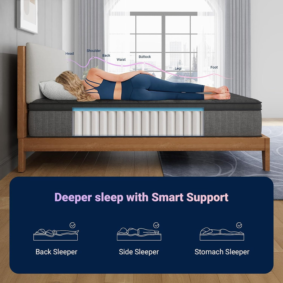 10" Full Medium‑Firm Hybrid Mattress