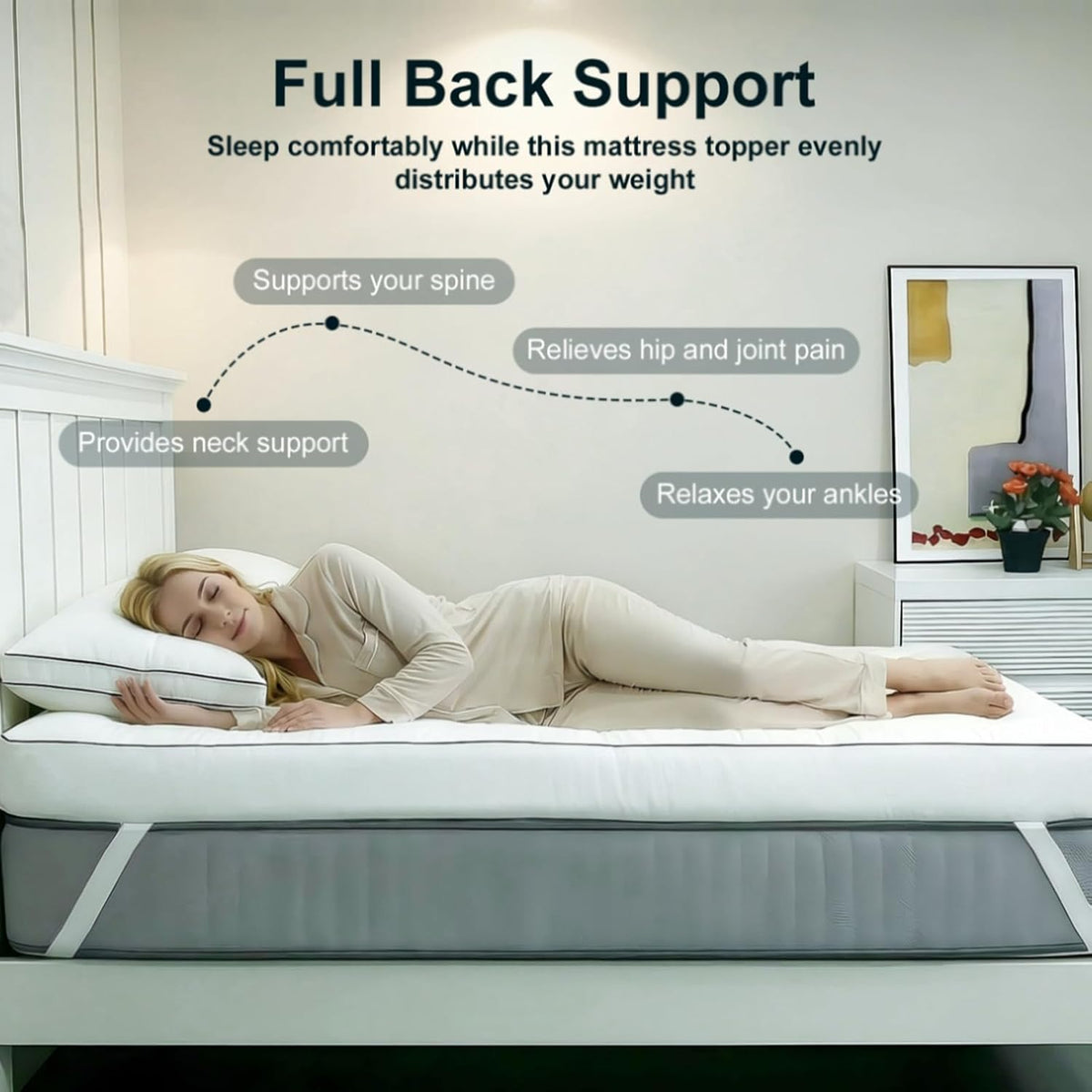 5 Inch King 2000 GSM Memory Foam Mattress Topper