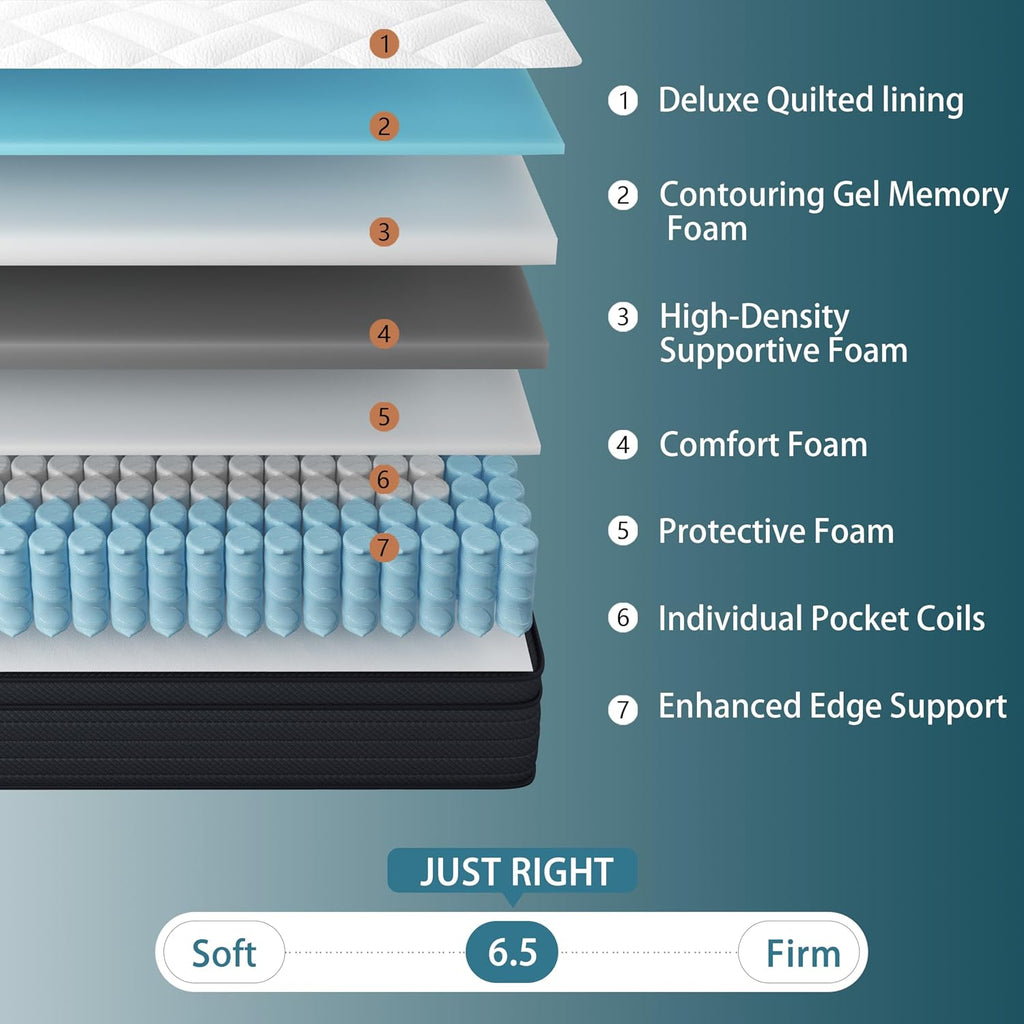 14" Queen Cooling Hybrid Mattress