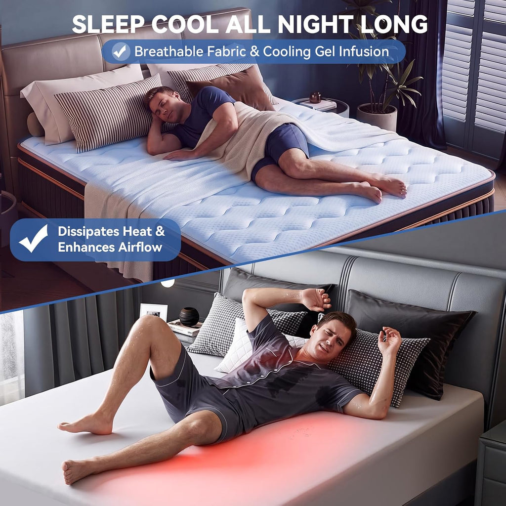 10" Queen Fiberglass‑Free Hybrid Mattress