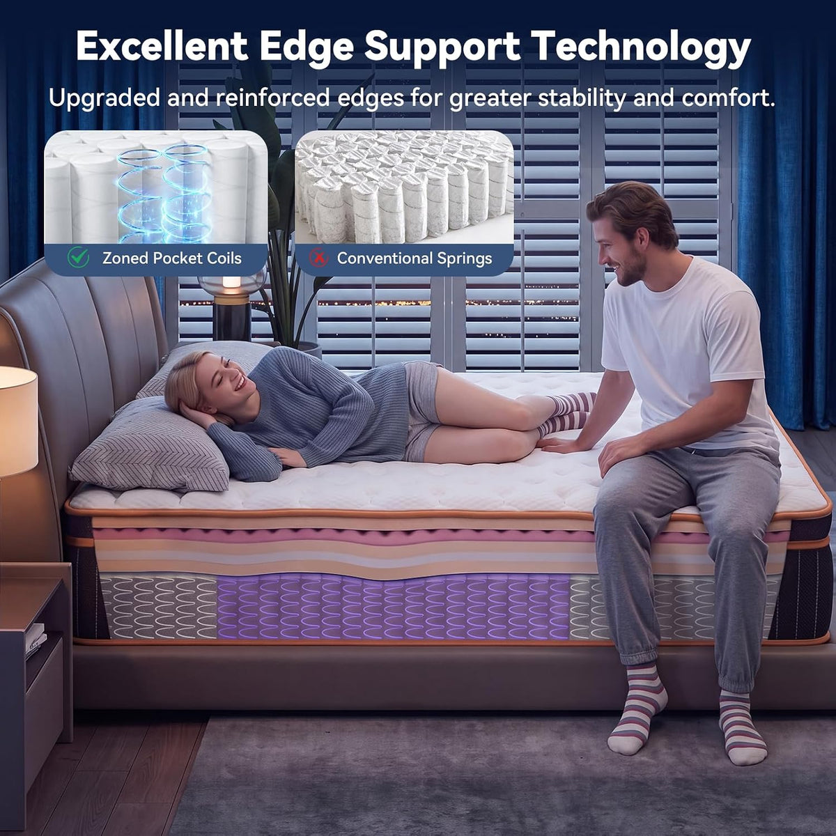 10" Queen Fiberglass‑Free Hybrid Mattress