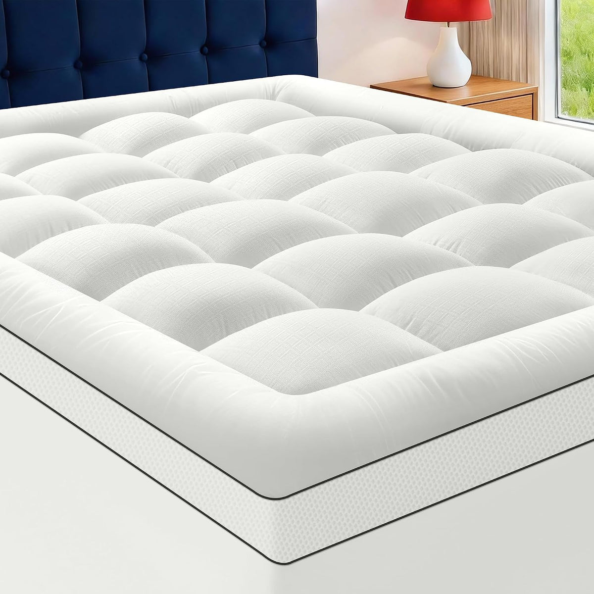 King 1000GSM Cooling Down Alternative Mattress Topper