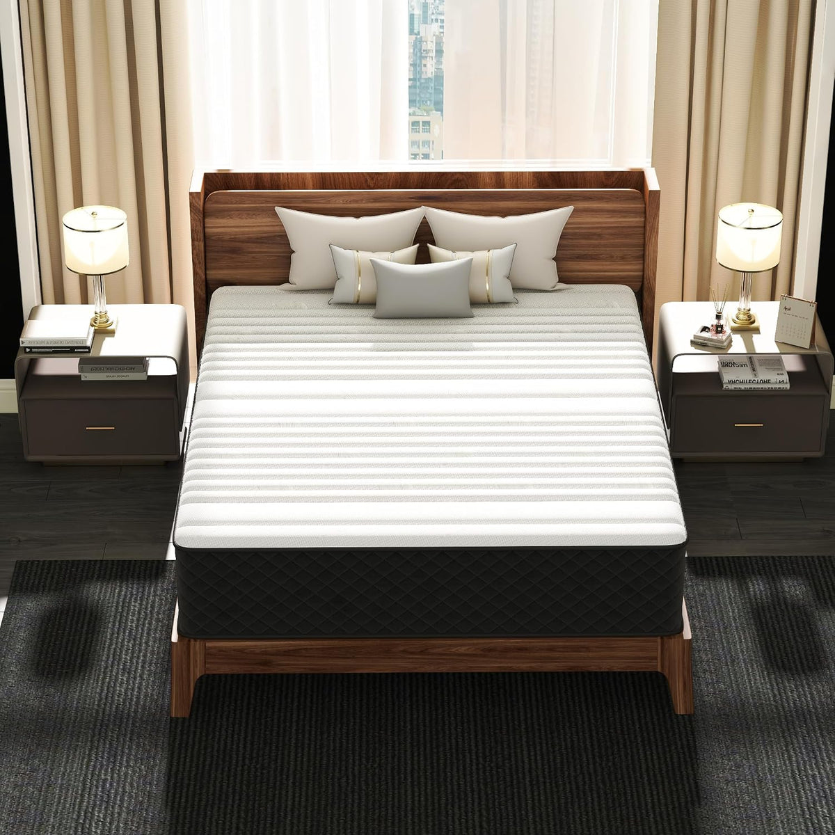 12" Queen Cooling‑Gel Hybrid Mattress