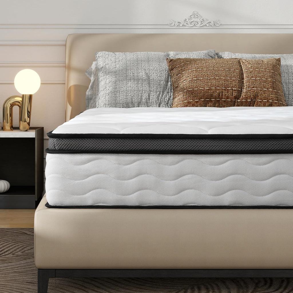 12" Full‑Queen Medium Firm Bamboo Hybrid Mattress