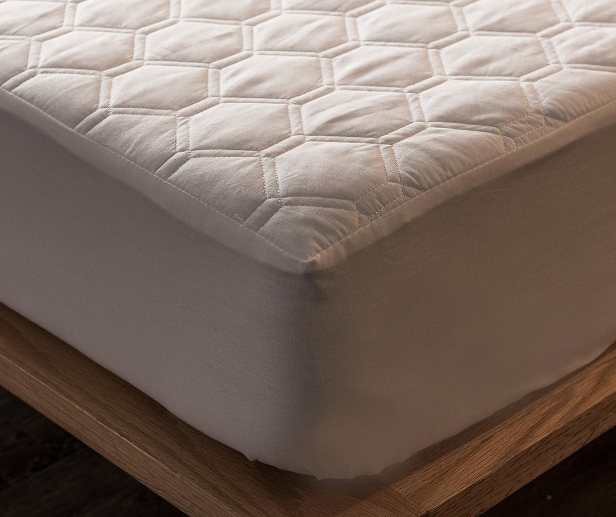 Queen Cooling Quilted Cotton Mattress Pad