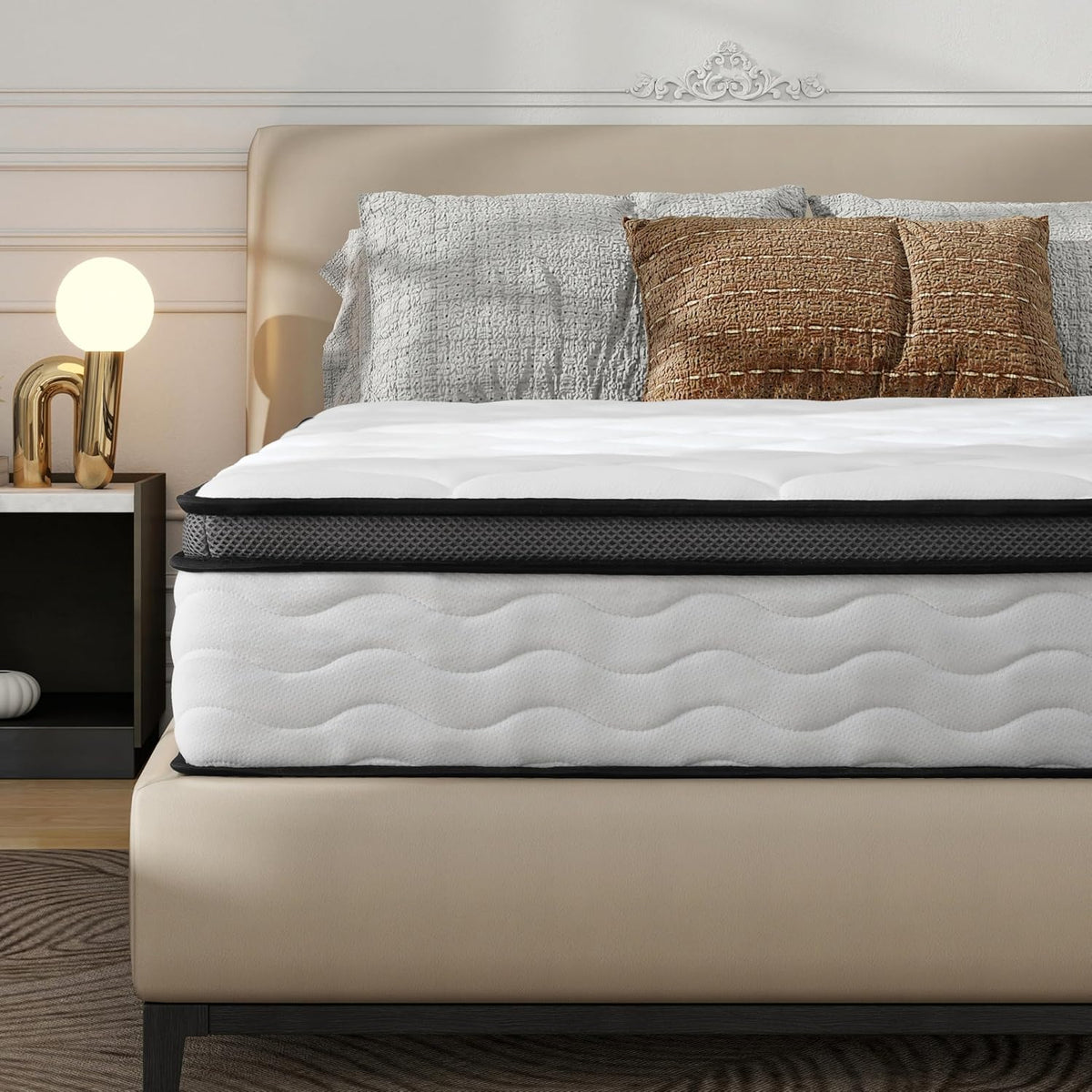 12" Full‑Queen Medium Firm Bamboo Hybrid Mattress