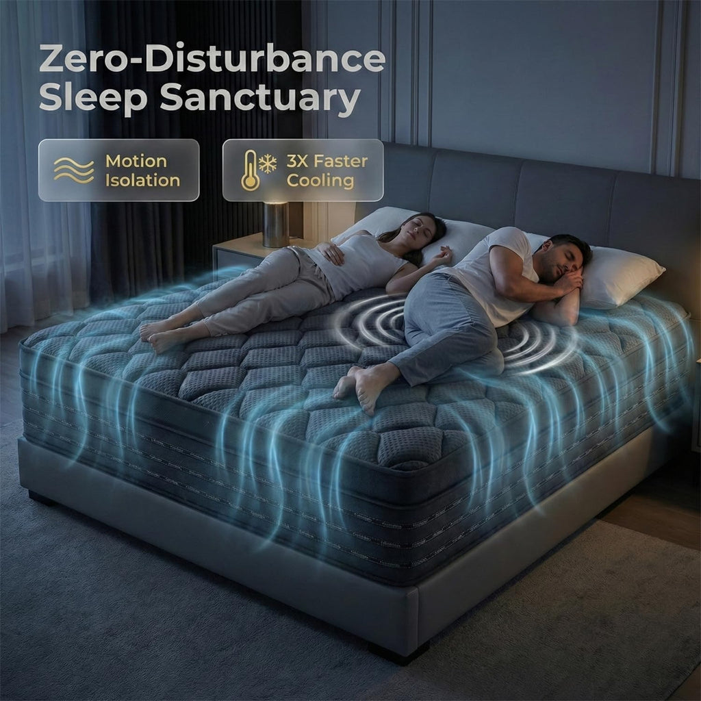 14 Inch King Size Medium Firm Hybrid Boxed Mattress