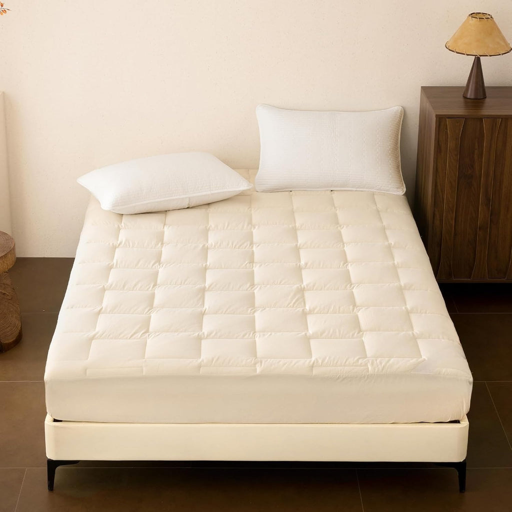 Twin Off‑White Australian Wool Mattress Pad 200GSM