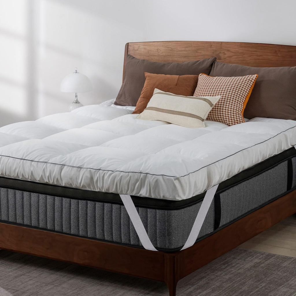 Queen 3‑Inch Plush Quilted Mattress Topper