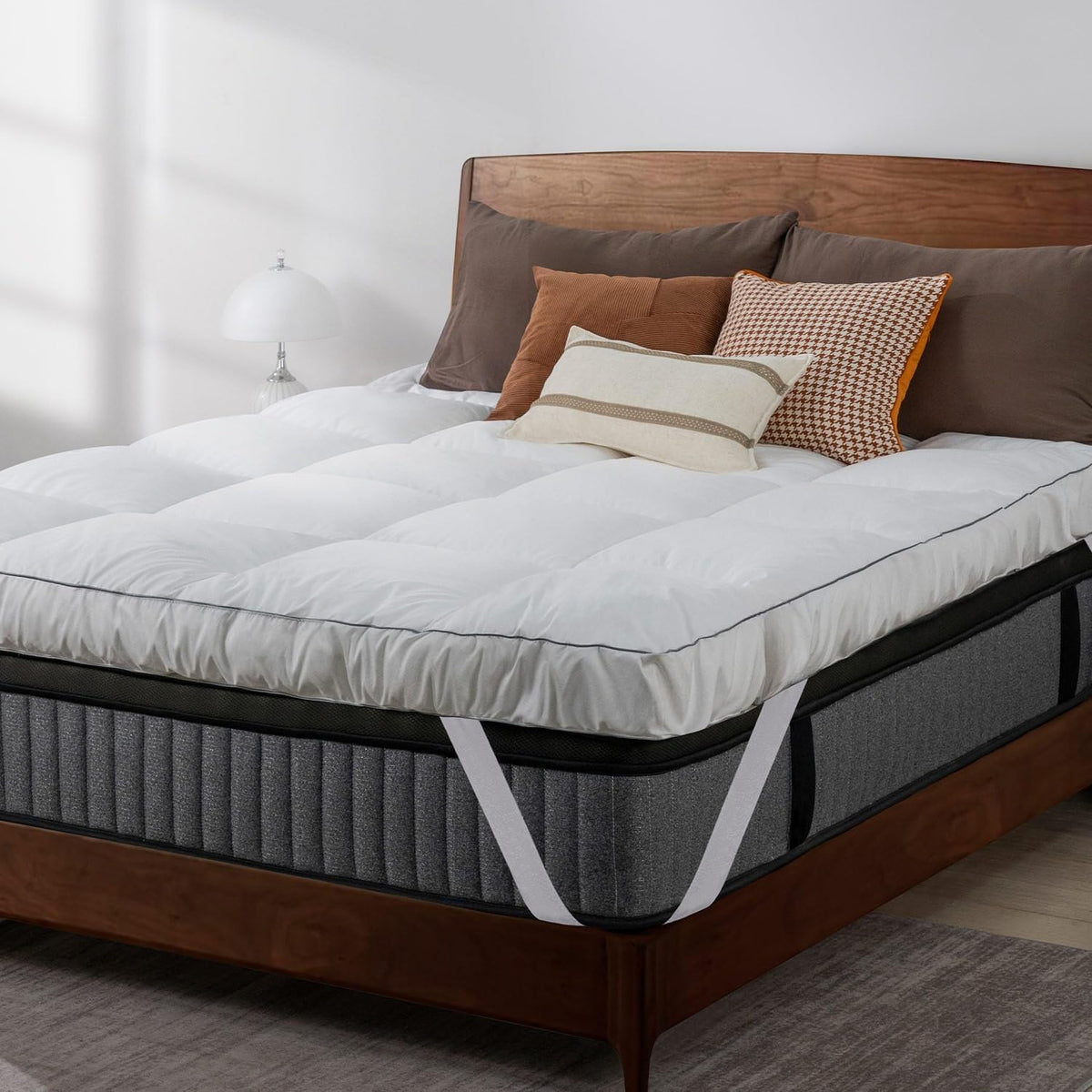 Queen 3‑Inch Plush Quilted Mattress Topper